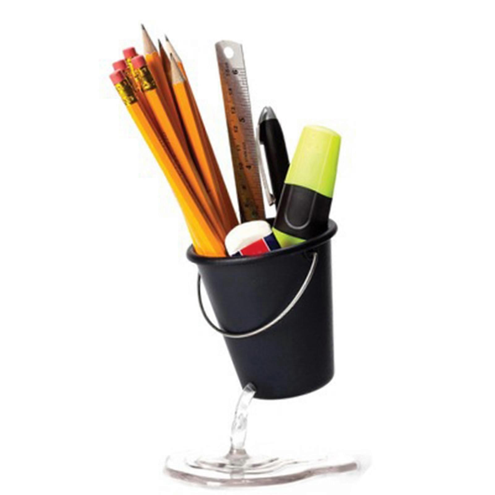 Floating Pen Holder Case Bucket Pencil Container Desk Accessory for Office School