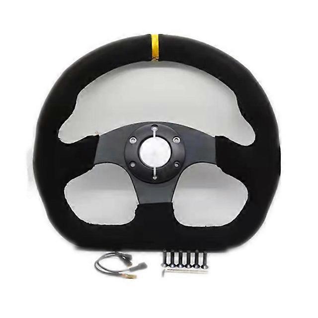 Spsld modified racing 13 "320mm flat drift steering wheel / Suede steering wheel