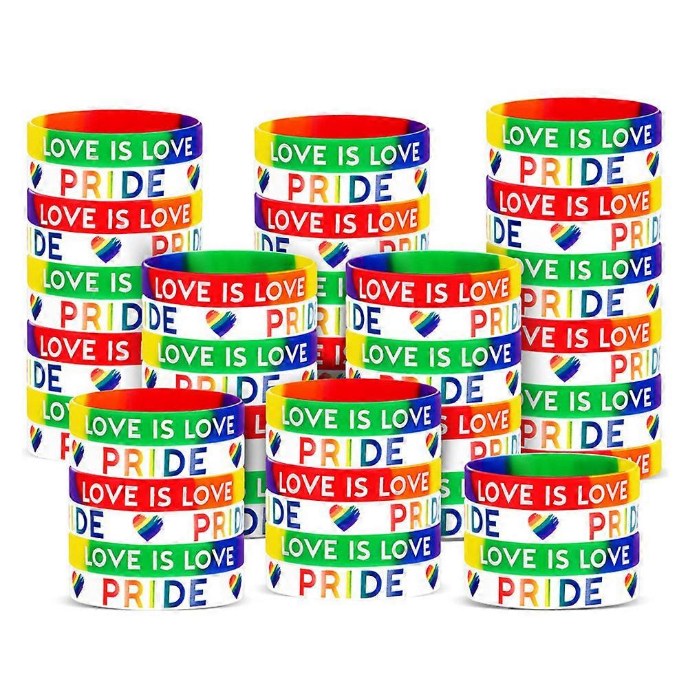 100 Rainbow Pride Wristbands for LGBT Events