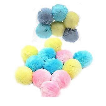 6 Pcs Cat Toys Furry Rattle Ball For Cat & Kitty