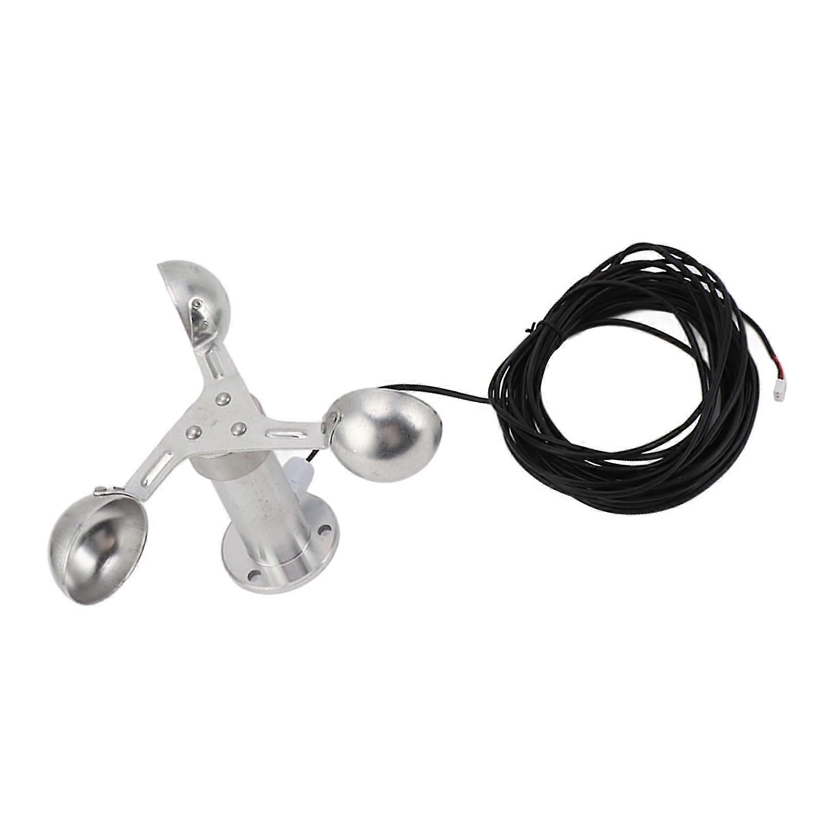 3 Cups Aluminium Alloy Anemometer Wind Speed Sensor 0-3.8V