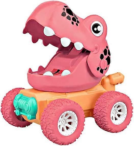 Dinosaur Toy,Hand Press Push and Go Dino car Toy for 3+ Year Old boy & Girl Gift (Wheel Color Random)