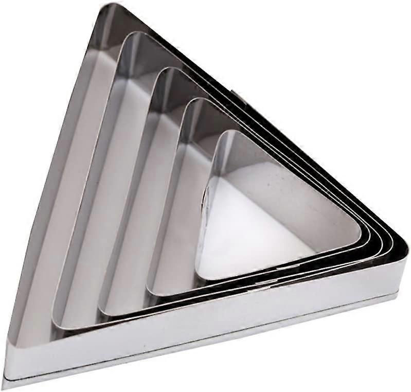 Triangle Shape Cookie Cutter Set, Stainless Steel, 5-Piece, Small(2.7in)