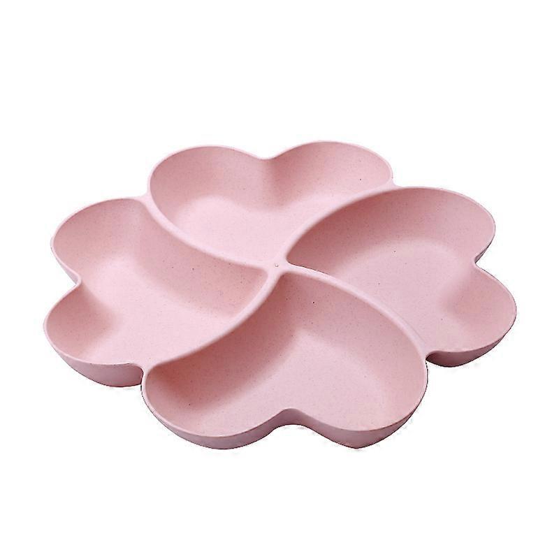 Heart-Shaped Fruit Platter, Creative Plate / Storage Box, Durable and Beautiful Appearance, Easy To Clean, Color: Pink