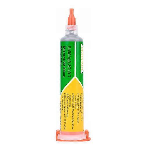 Solder Paste,Sn99Ag0.3Cu0.7 Syringes Type Solder Pastes Easy Using No-clean Soldering Paste for Maintenance
