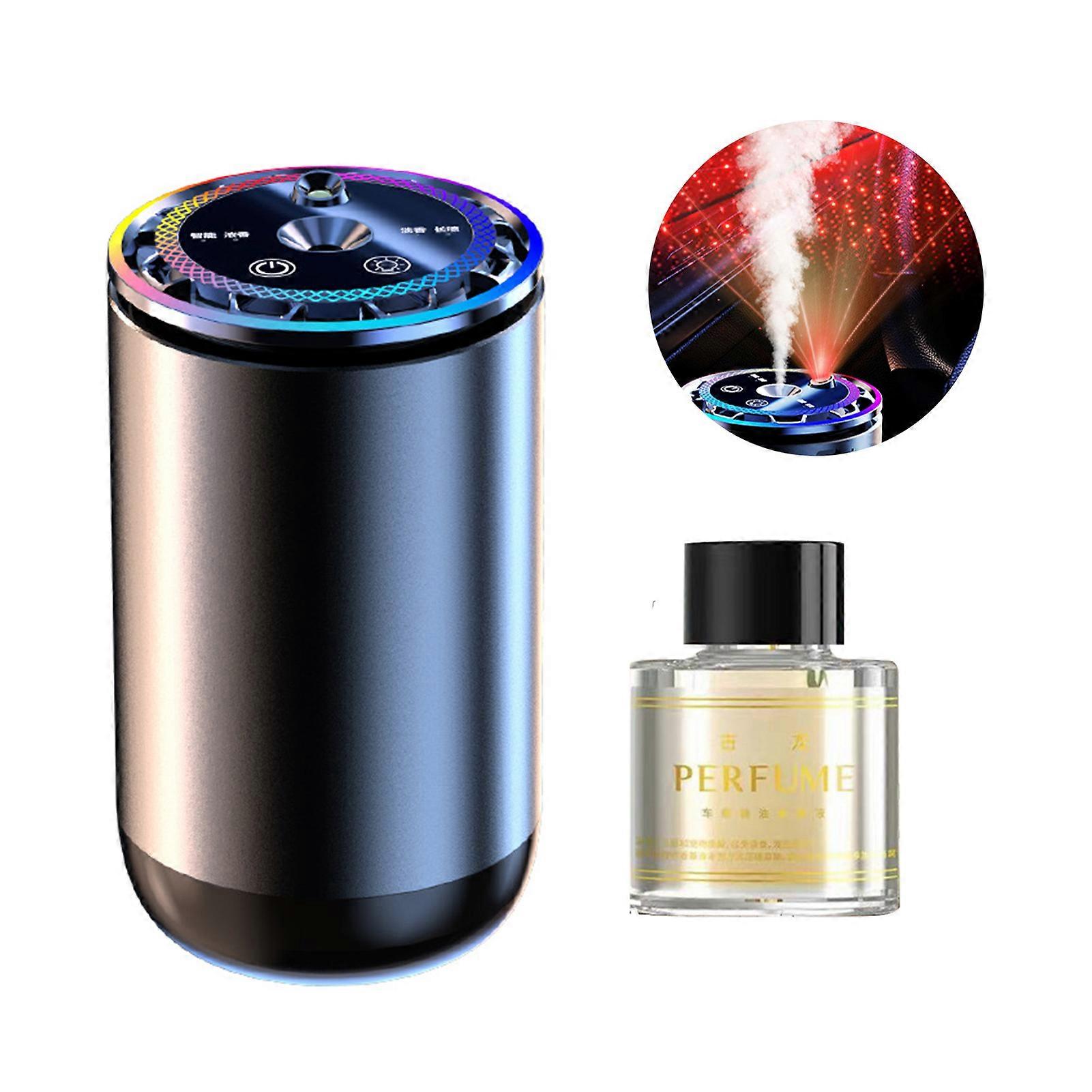 Smart Car Air Freshener with Atmosphere Light Rechargeable Auto On/Off Easy to Install Intelligent Car Interior Aroma Device