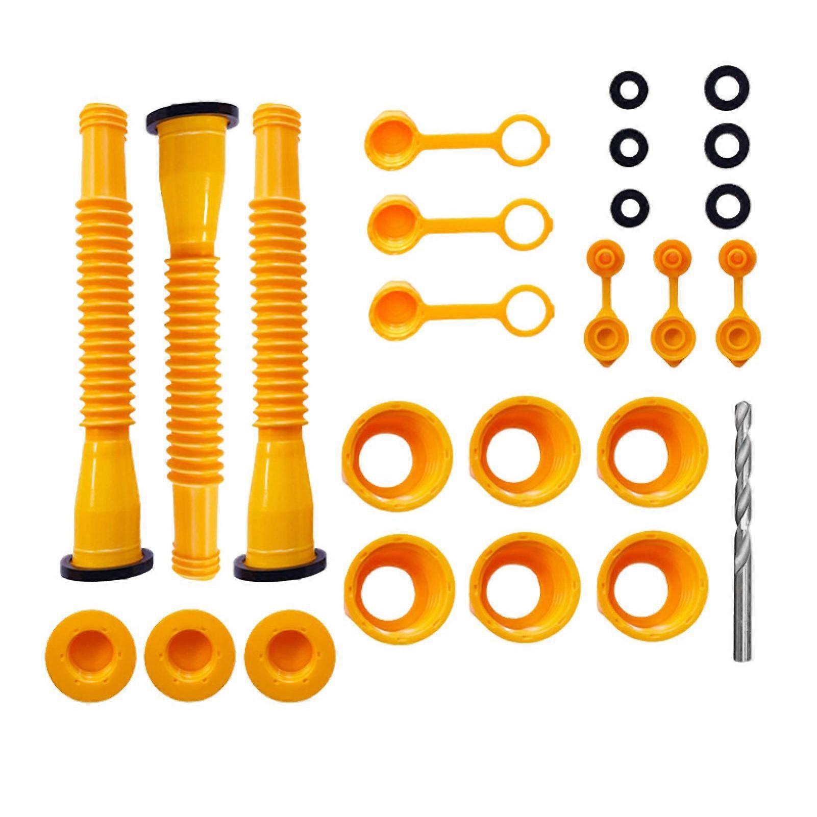 Gas Tank Spout Replacement Set with Flexible Nozzle Universal Wide Compatibility Simple Installation Replacement Gas Can Spout Kit