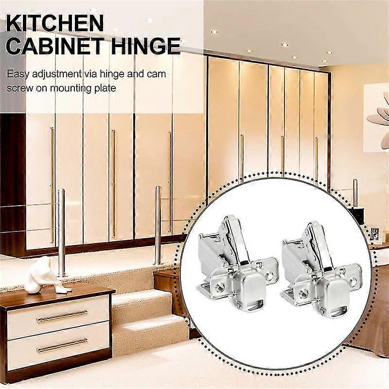 (1 Pair) Cabinet Hinges Soft Full Overlay (165 Degrees)