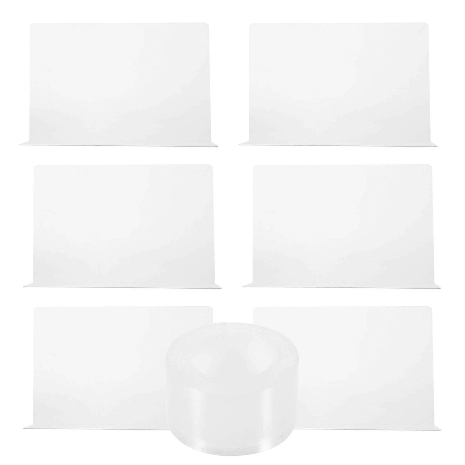 1 Set of Shelf Dividers Clear Plastic Tall Cabinet Shelf Dividers Organizer