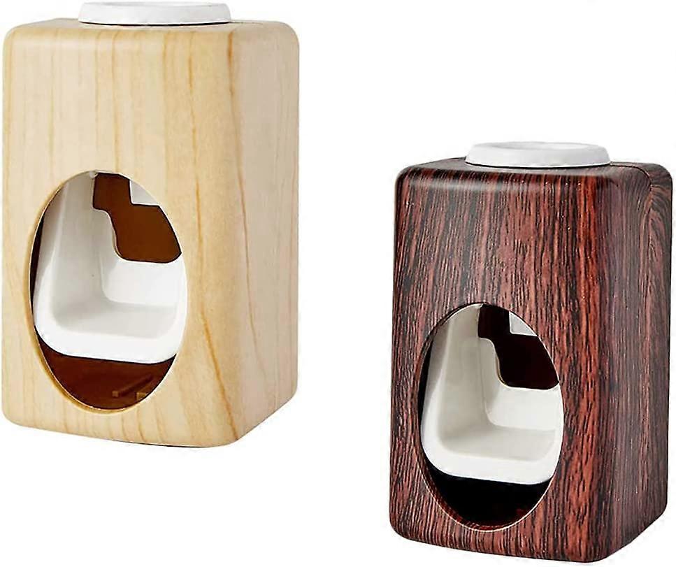 2 Pieces Wall Mounted Toothpaste Squeezer, Automatic Toothbrush Holder, Toothpaste Dispenser