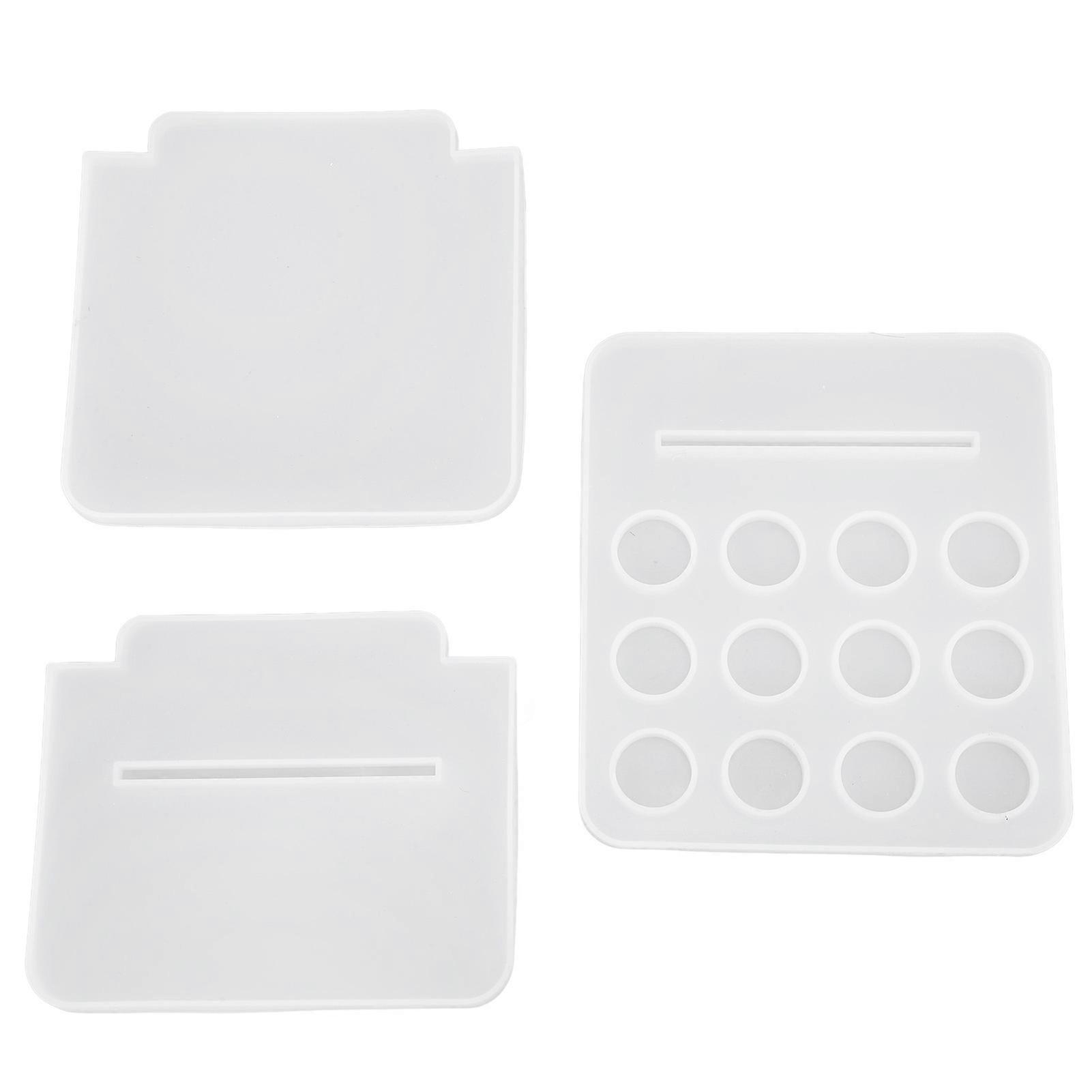 3PCS Oil Rack Mold Storage Rack Mold Silicone Soft Reusable Easy Operation Display Rack Mold for DIY Epoxy