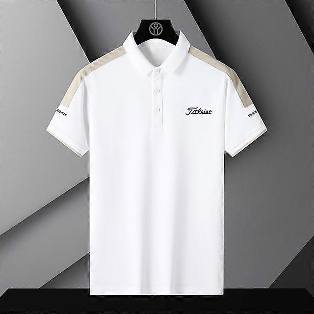 Men's Golf Clothing Fashion Korean Version Slim Fit Stitch Collar Collar Half-Sleeved T-Shirt Golf T-Shirt