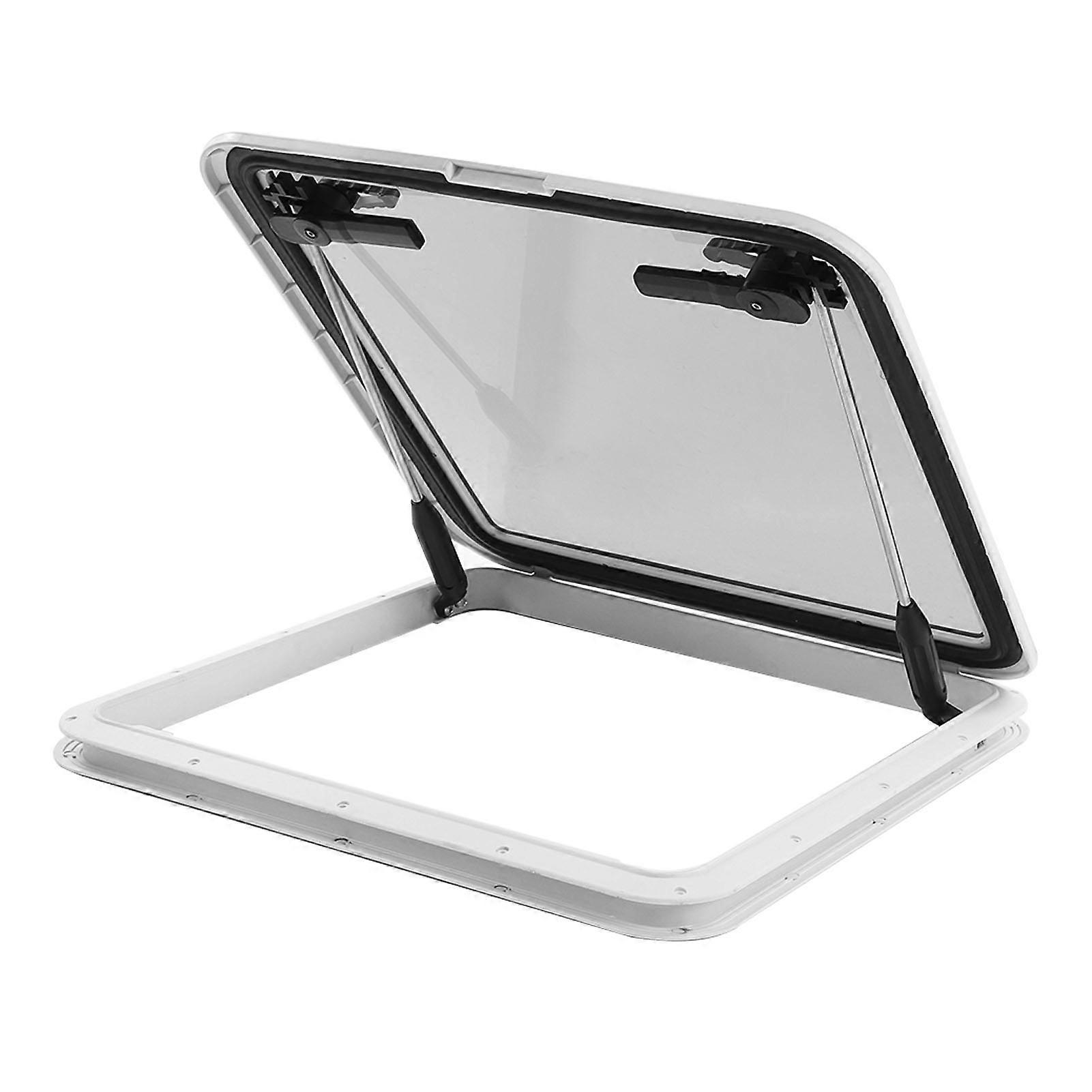 Boat Porthole L565 W565mm UV Resistant Waterproof Push Out Square Deck Hatch Window for Marine Yacht RV