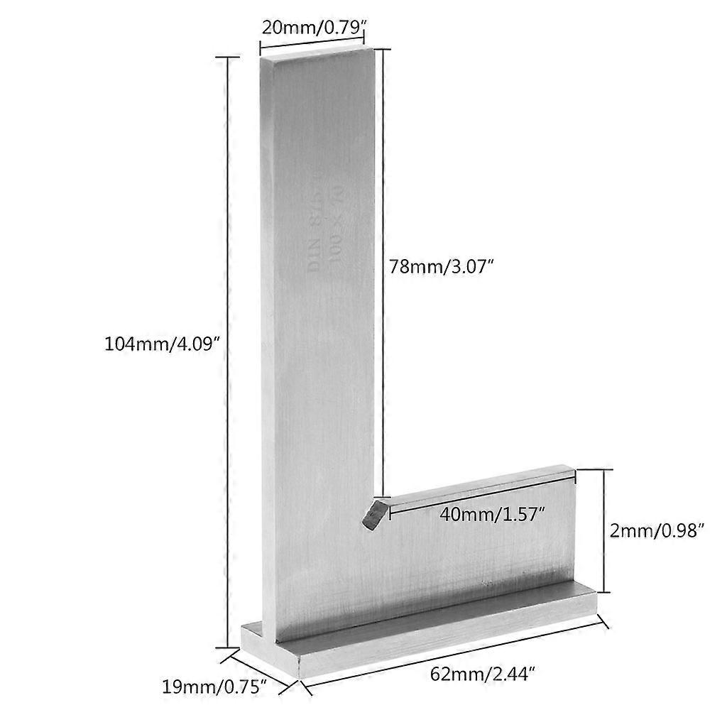  Knife Edge Square Ruler 90 Deg Right Angle Ruler Measuring Tool Flat Edge Ruler