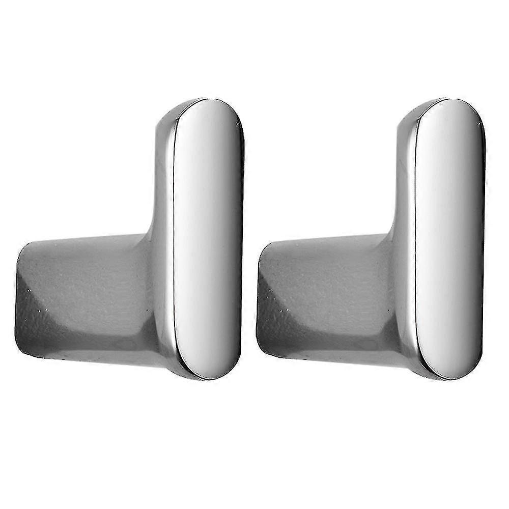 2pcs Brass Single Hook Solid Brass Coat Hook Door Back Hook Bathroom Kitchen Hooks Towel Hook (silv