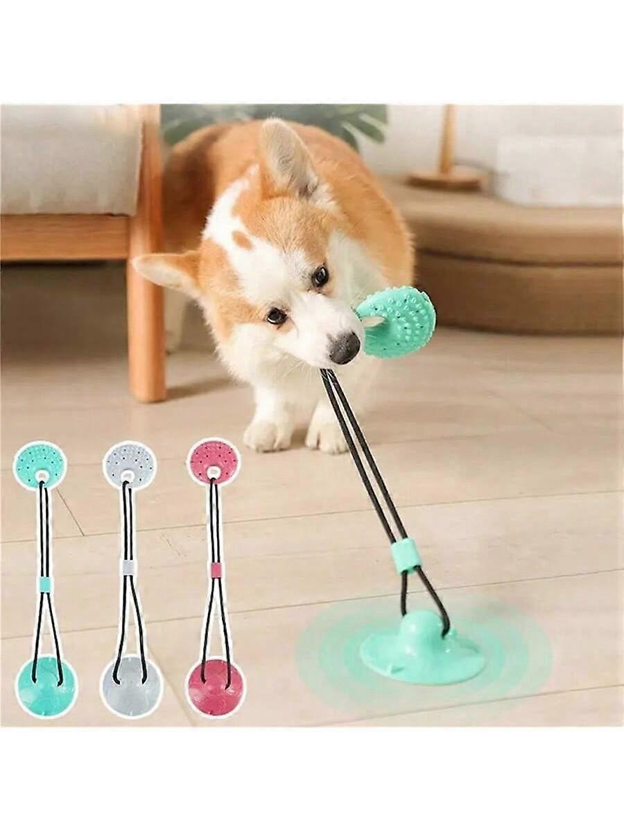 1PC Pet Bite Resistant, Suction Cup Drawstring Toy, Teeth Cleaning And Food Leakage Toy Puzzle Toy
