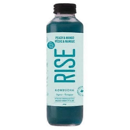 Rise Organic Peach And Mango Kombucha, 414 Ml (Case Of 12)
