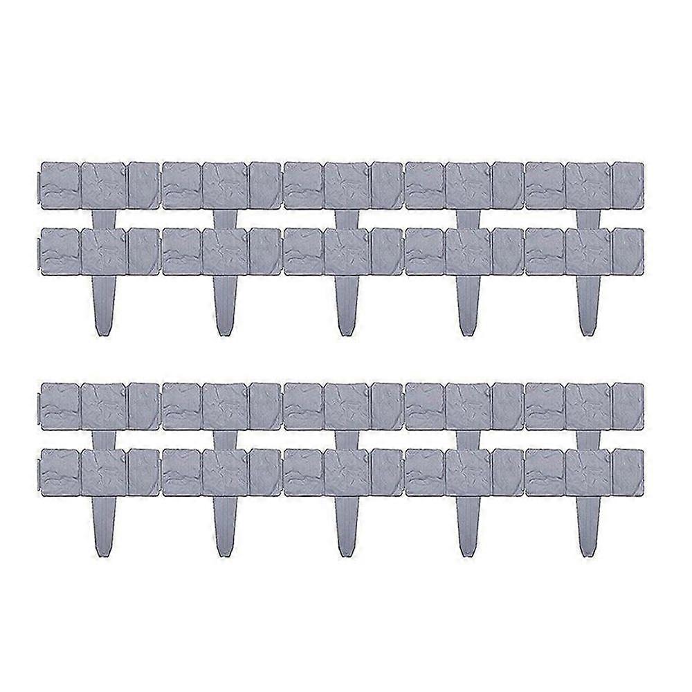 20 Pcs Garden Edging Border All-weather No Dig Lawn Edging Border Flexible Interlocking Landscape Fence Border for Outdoor Yard Walkway