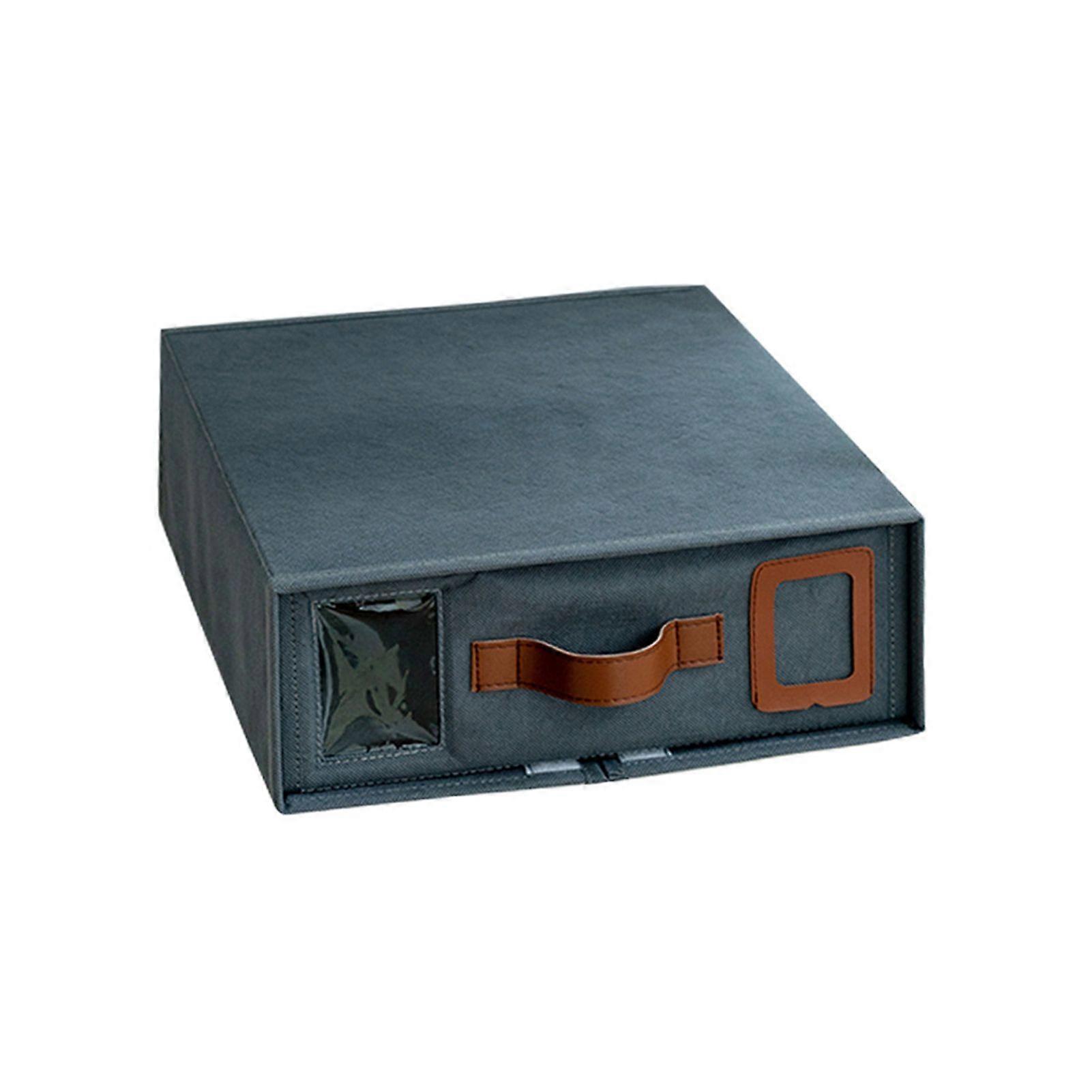 Closet Organizer Large Stackable Storage Bin with Handle Foldable Design Clothes Blankets Drawer Shelf Storage Container