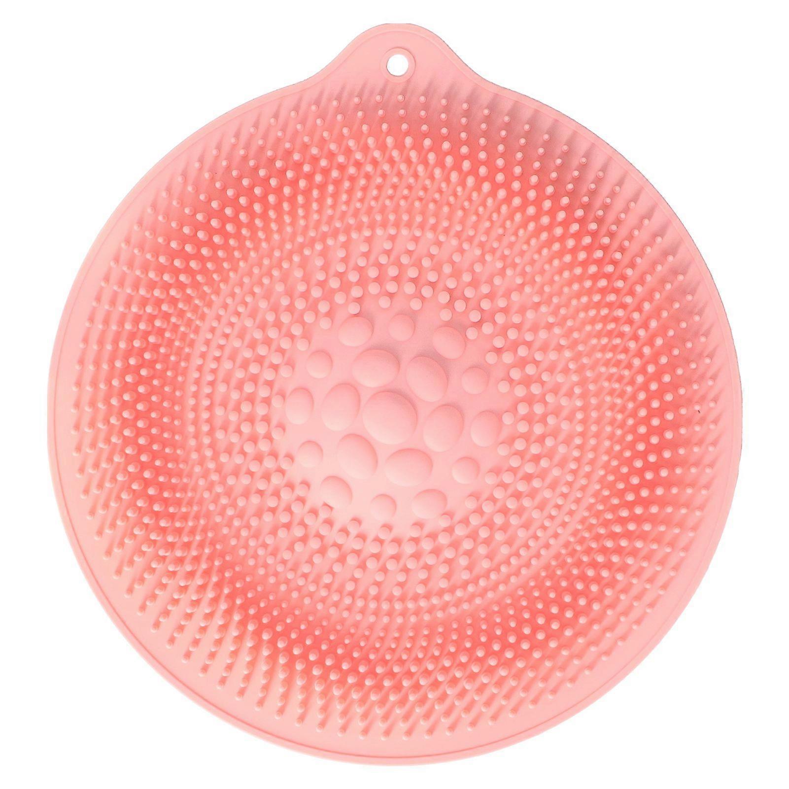 天然ゴムフットバスマット革新的な滑り止めシャワーマットバスルームフットマッサージャーキッチンピンク