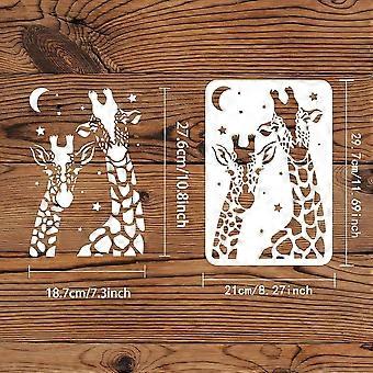 FINGERINSPIRE 2 Stencil Per Pittura A Tema Edera + Pennello - 29,7x21 Cm - Maschere Riutilizzabili Per Decorazioni Murali E Fai Da Te