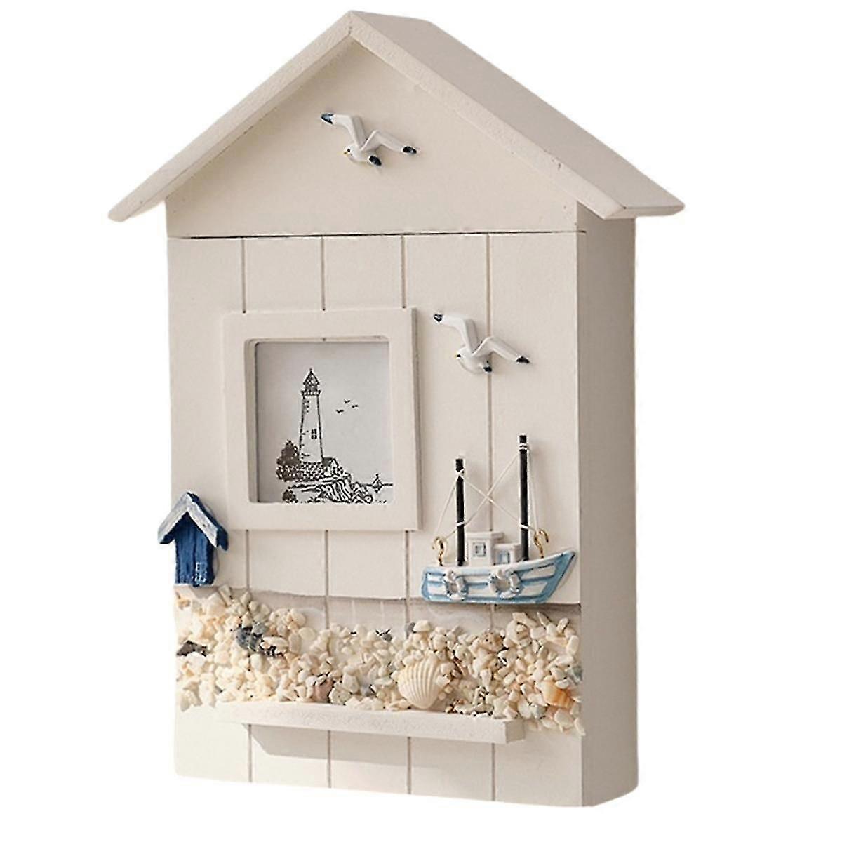 الحائط مجلس الوزراء مفتاح الرف ، صندوق تخزين مفتاح البيت الخشبي ، نموذج تمثال نموذج البحر الأبيض المتوسط ديكور المنزل الجدار المراكب الشراعية