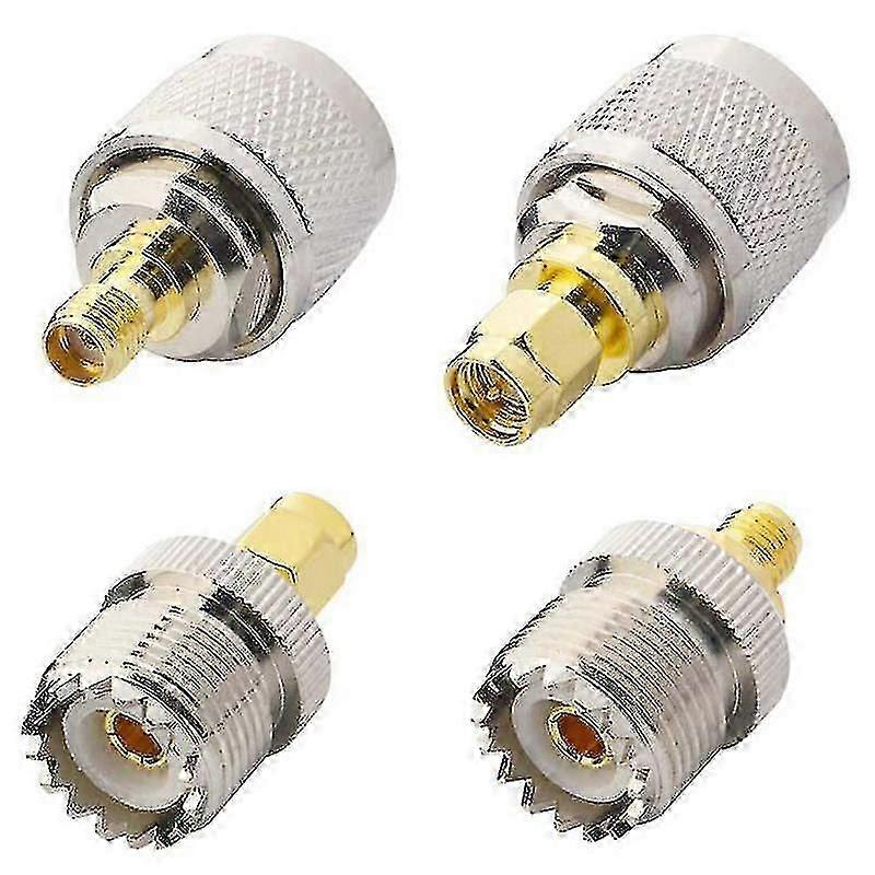 4 PIEZAS / JUEGO UHF SL16 PL259 SO239 a SMA Conector macho hembra conector RF Convertidor de prueba-Excelencia