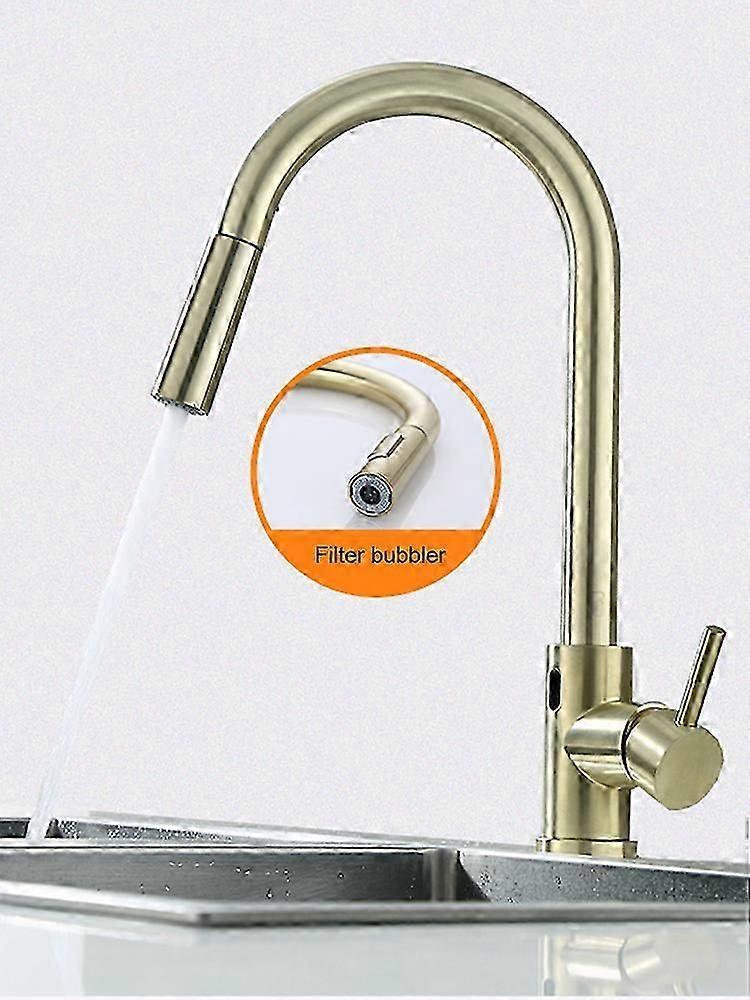 Touch Control Sensor Kitchen Faucet with 360 Rotation Pull Out Spout