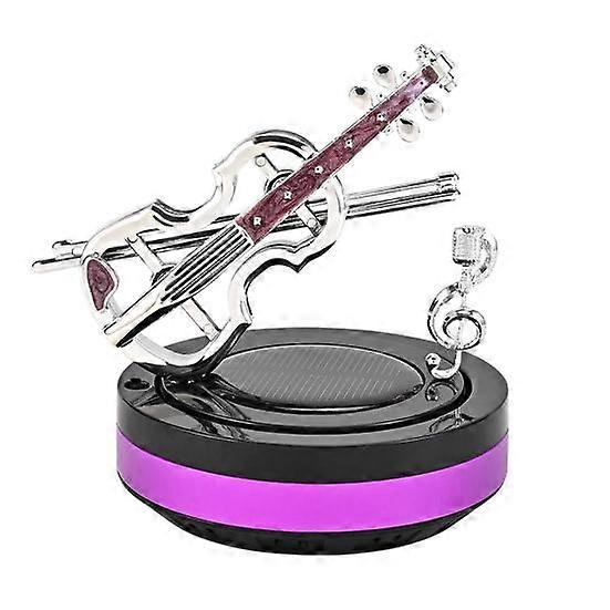 Solar-Powered Car Aromatherapy Diffuser Rotating Violin Appearance Portable Aromatherapy Auto Air Freshener Display Mold