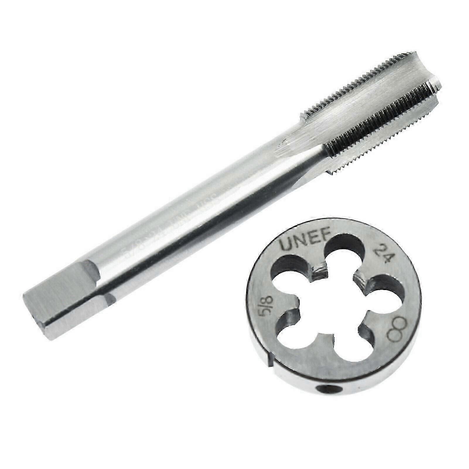 5/8''-24 Tap And Die Set High-speed Steel Right-hand Thread For Thread Restore