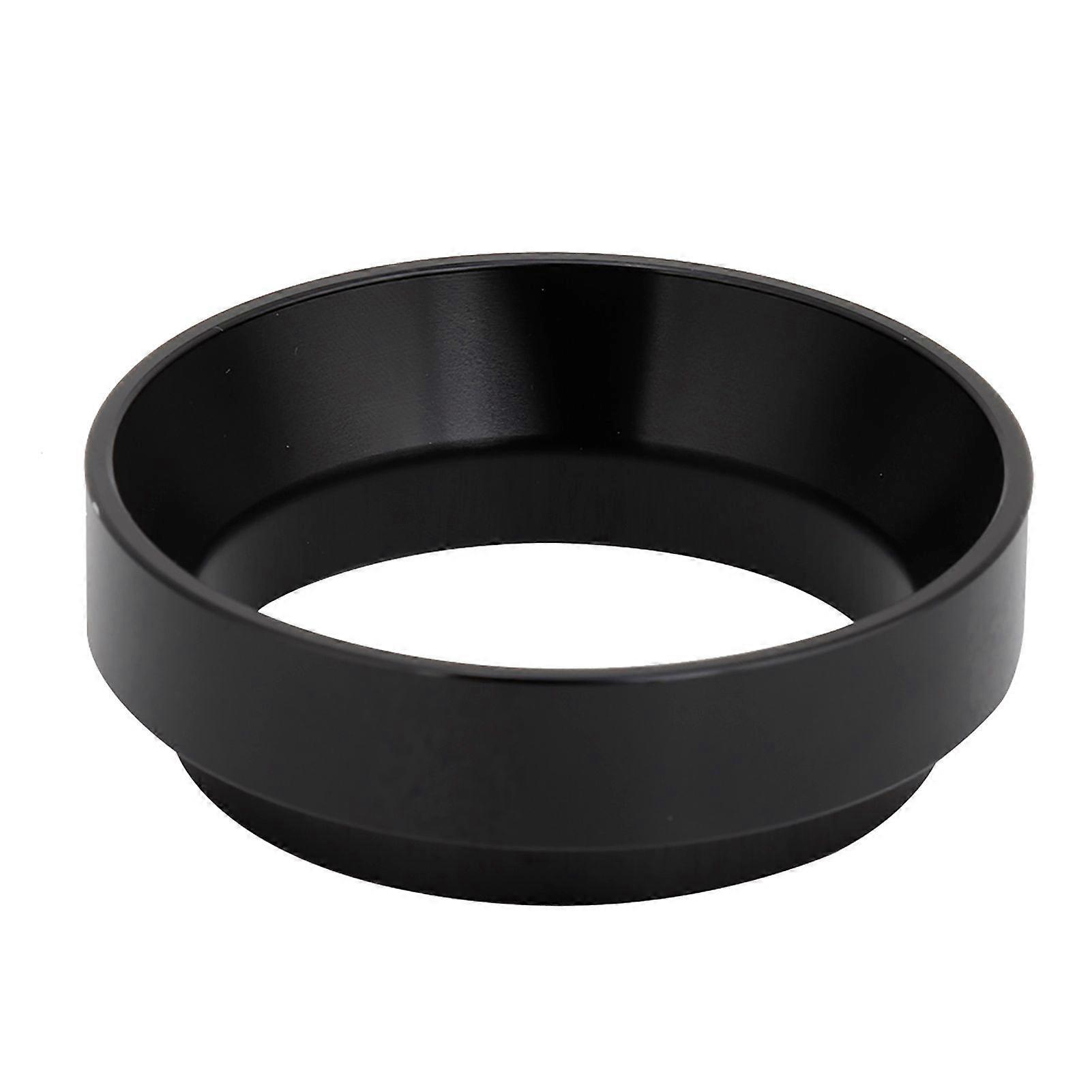 58mm Aluminum Universal Coffee Dosing Ring Funnel Replacement Coffee Maker Accessory (Black)