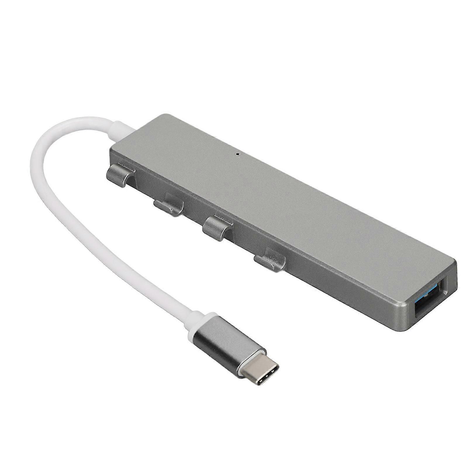 Usb C To Usb Hub High Speed 1xusb3.0 Port 3xusb2.0 Ports 1xusb C Power Port Usb C Hub Multiport Adapter Grey