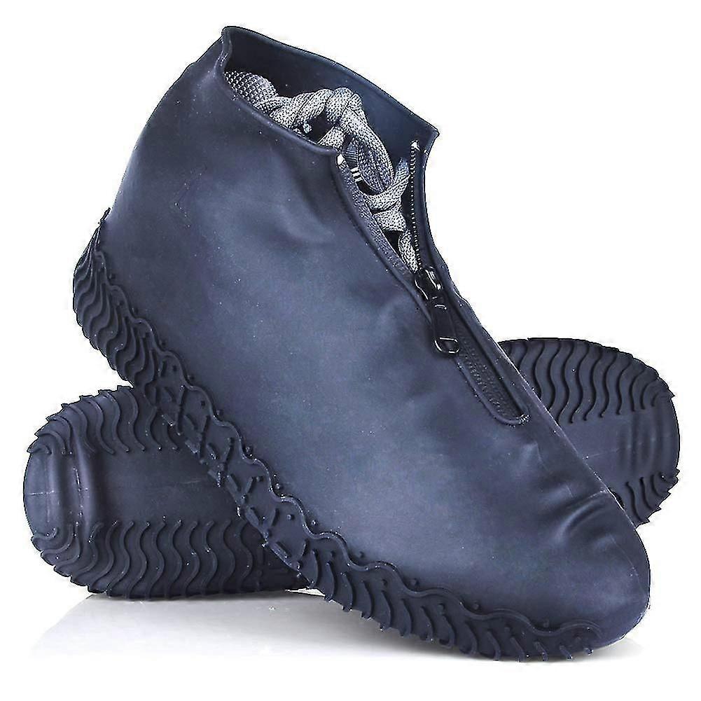 Waterproof Shoe Covers, Reusable Foldable Not-slip Rain Shoe Covers With Zipper,shoe Protectors Overshoes Rain Galoshes