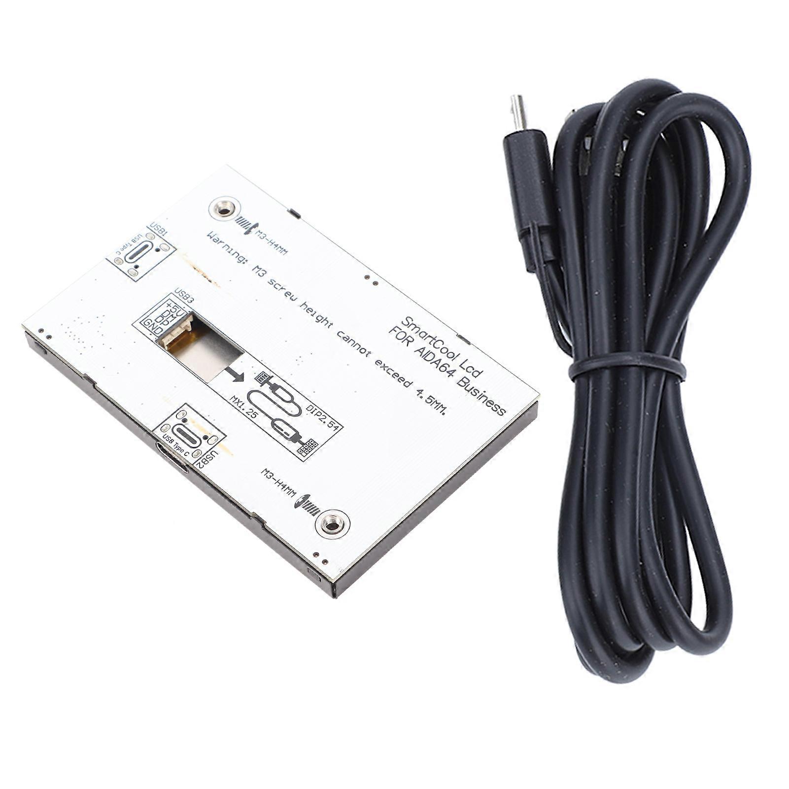 3.5in IPS USB Screen Full Viewing Angle Multi Theme Energy Saving IPS Secondary Screen USB Mini Monitor for RPi