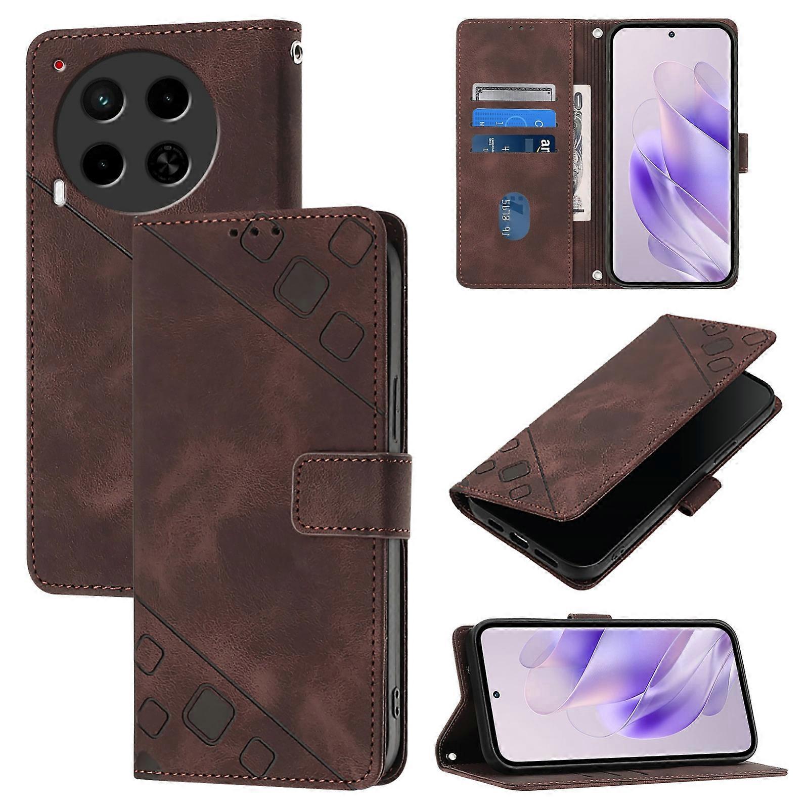 Skin Feel Embossed Leather Phone Case