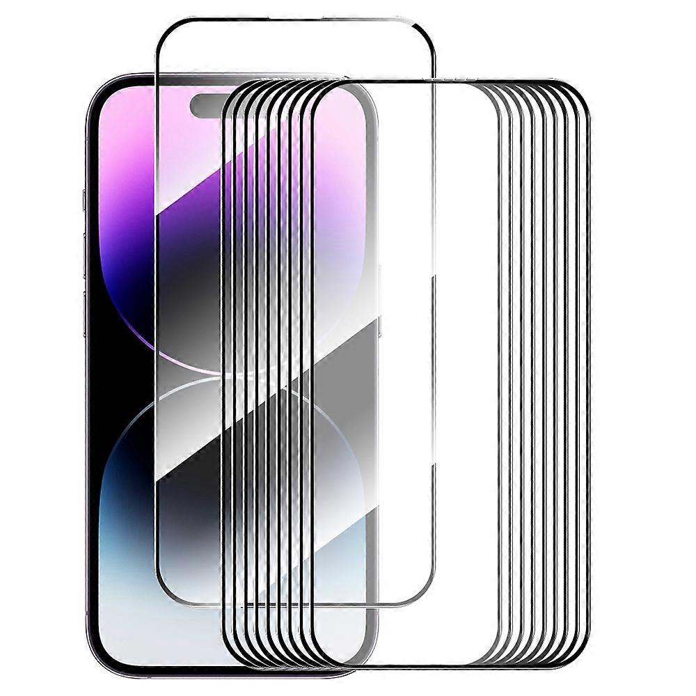 10Pcs For iPhone 16 Screen Protector Full Glue Silk Printing Complete Covering