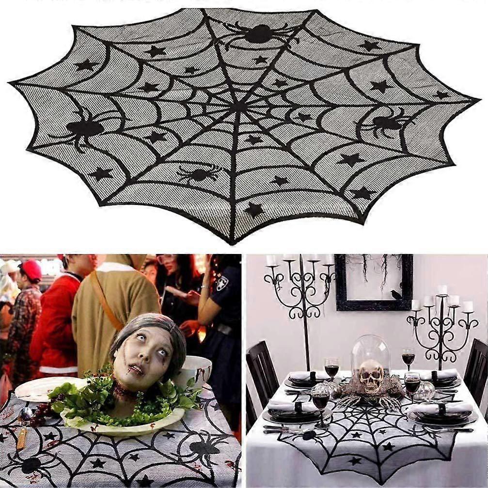 أسود هالوين الجدول عداء هالوين العنكبوت ويب مفرش المائدة هالوين الديكور القماش