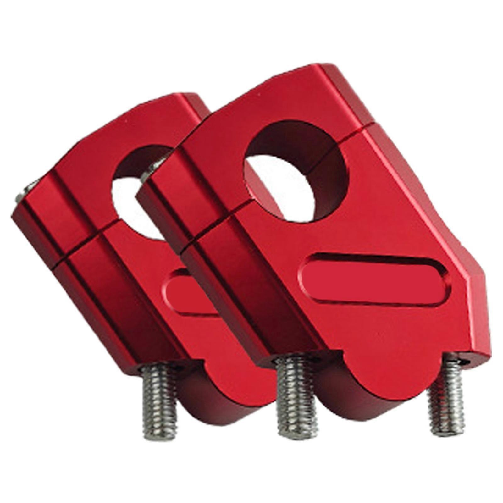 Ergonomic Motorcycle Handlebar Extension Risers Relocation Adapter for Better Posture and Handling Long Distance Riders Red