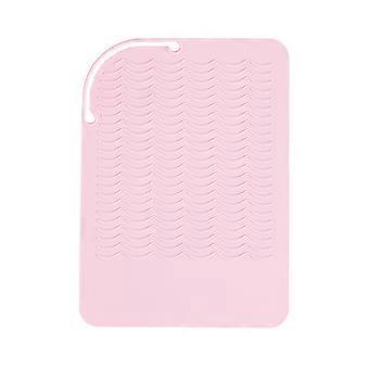 Silicone Heat Resistant Mat for Hair Styling Tools,Hot Hair Tools Holder,Travel Flat Iron Hair Straightener Pad Covers  Pink