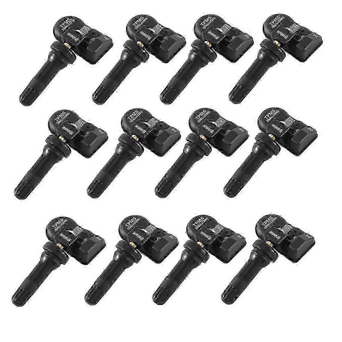 Sensore MX da 12 pezzi programmabile per TS408 TS508 ITS600 315MHZ + 433MHz 2 in 1 TPMS Sistema di monitoraggio del sensore di pressione dei pneumatici