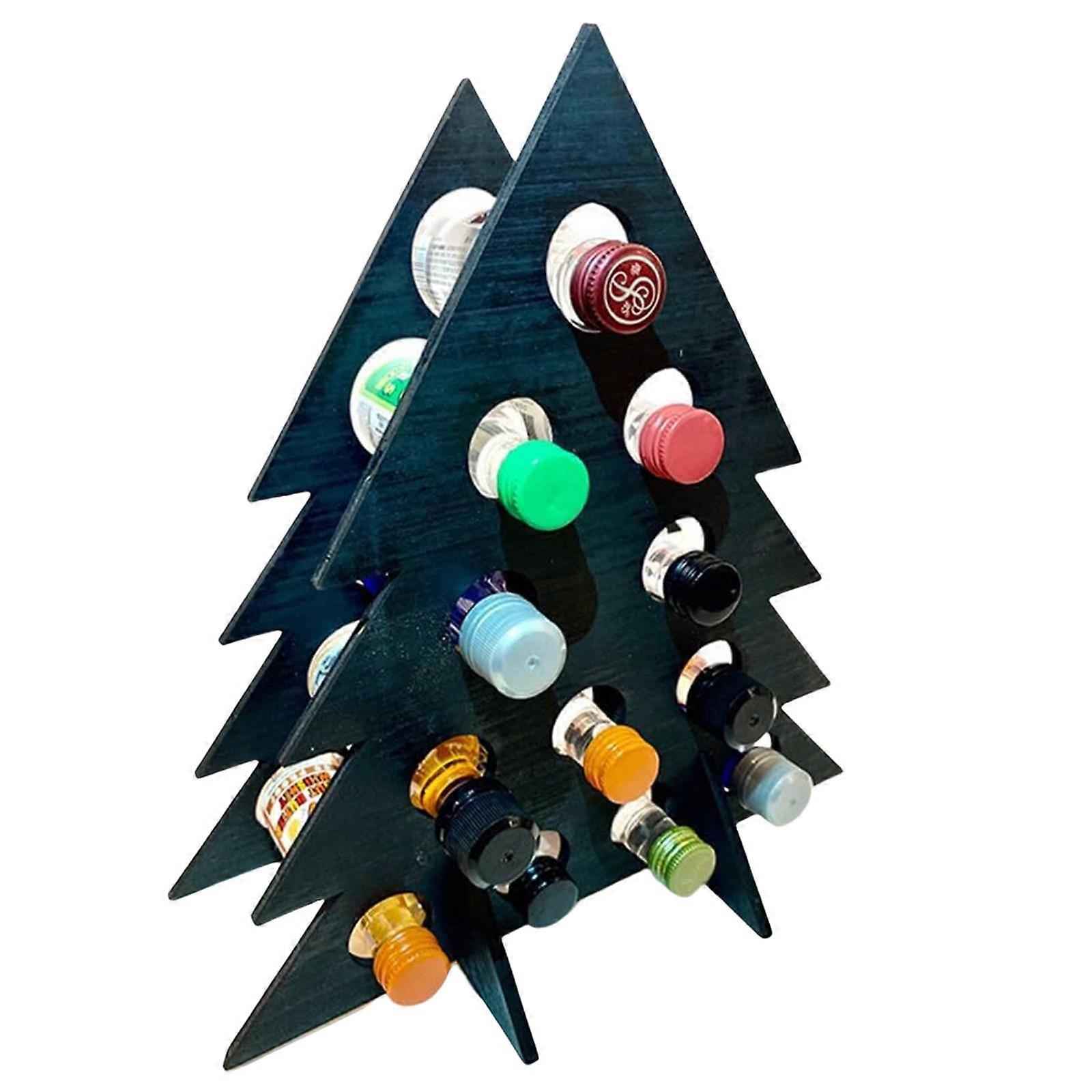 Advent Christmas Calendar Wine Rack Stylish Wood Advent Calendar Wine Stand Rack for Home Entertaining and Bar Use