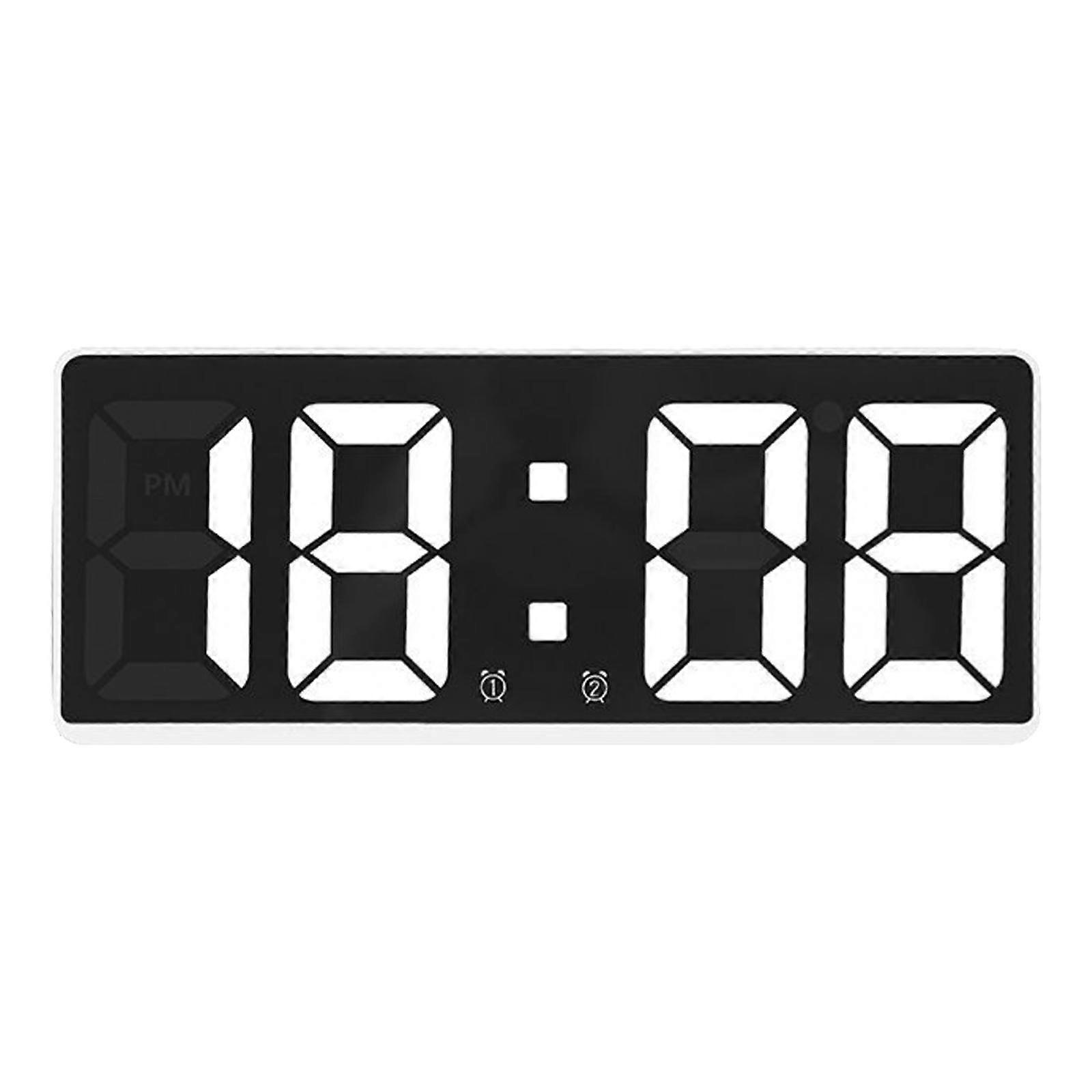 Large Number Clock Snooze LED Display Voice Control Seniors Calendar