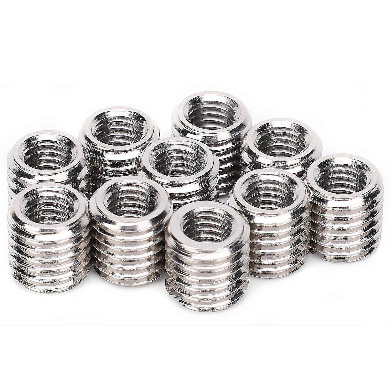 10Pcs Repair Nut Slotted Reducing Thread Bushing Screw Sleeve Conversion Insert  Nut