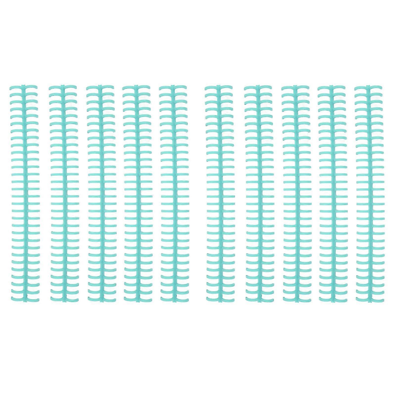 10Pcs Δένοντας Σπονδυλικές στήλες Χτένες σπειρών 30 τρύπες πλαστική λωρίδα για το χαλαρό φύλλο 1/2in διάμετρος πράσινο