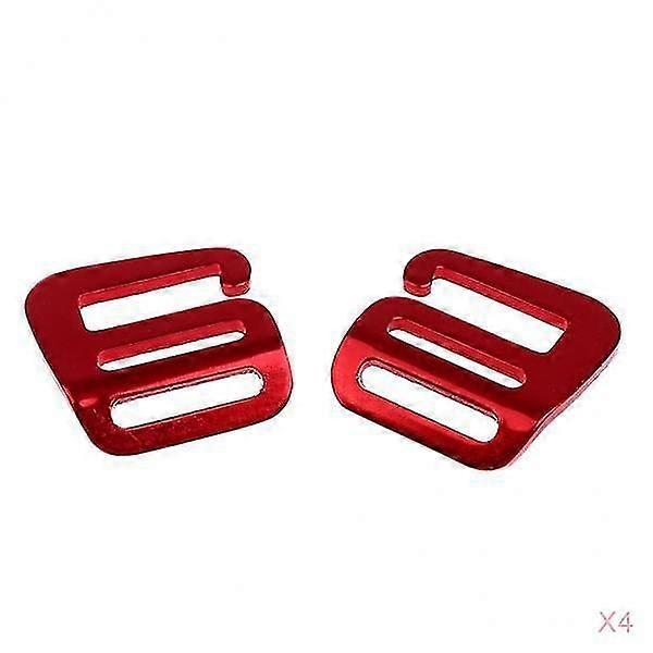 4 Pairs 1''/25mm G Hook Tactical Webbing Buckle for Backpack Strap Red