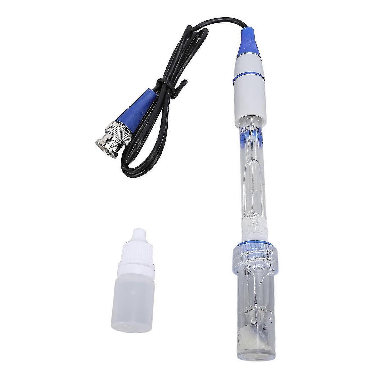 High-Accuracy pH Electrode Sensor 0-14 pH Range, BNC Plug Composite pH Probe for Laboratory Equipment