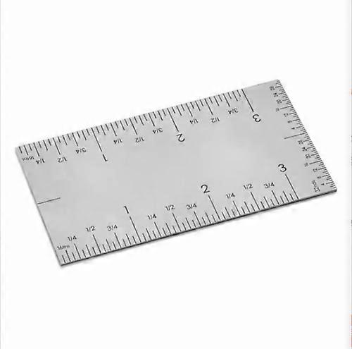 Square Edge Ruler,3'' Pocket Rule,Durable Stainless Slide Precision Rule