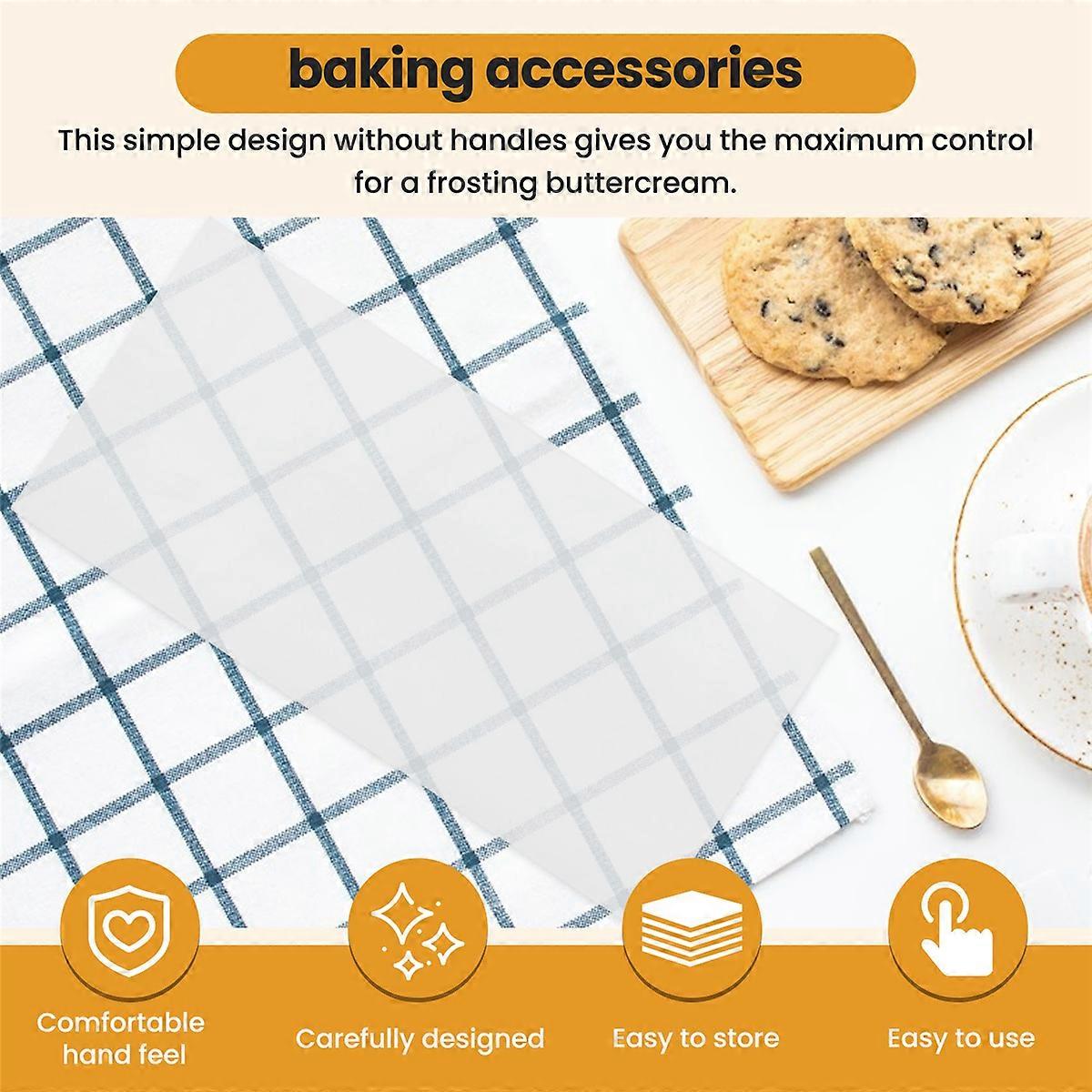 Transparent Cake Cream Scraper Rectangular Acrylic Cake Baking Tool-C