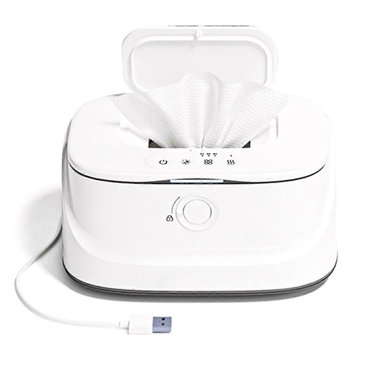 Portable Baby Wipes Warmer with USB Interface,3 Adjustable Gears, Night Light,Car-Friendly Thermost