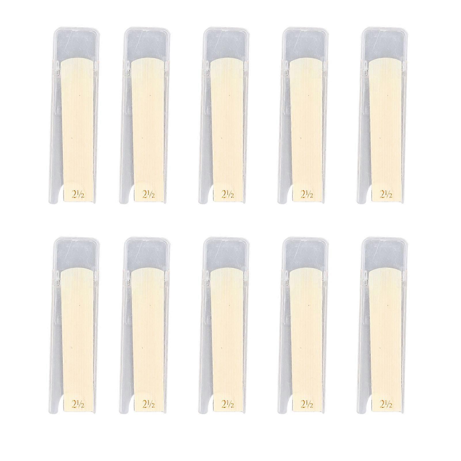 10PCS Tenor Soprano Saxophone Reeds Stable Sound Excellent Response Traditional Sax Reeds Strength 2.5